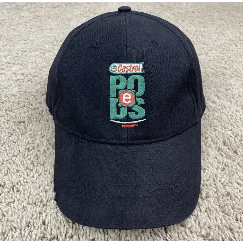 Castrol Advanced Professional Hat Black Quake City Adjustable Cotton OSFM Cap‎
